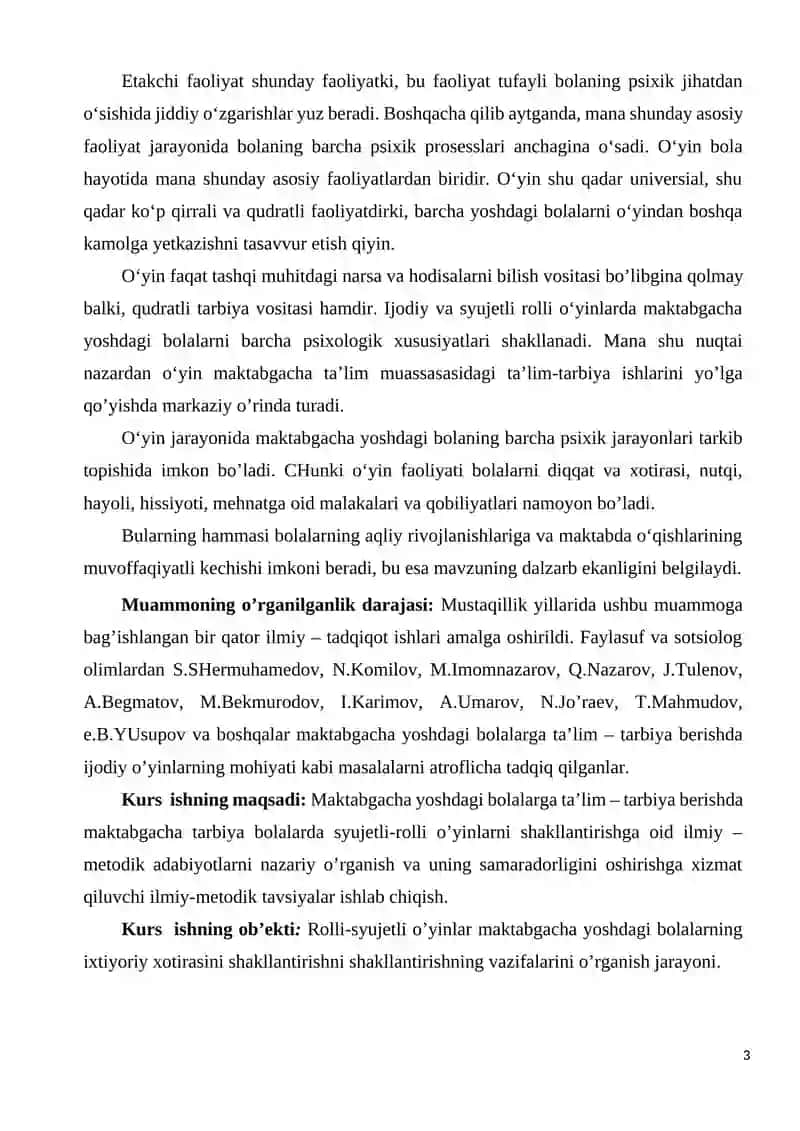 O'yin mashg'ulotlari orqali maktabgacha yoshdagi bolalarni rivojlantirish yo'llari 3
