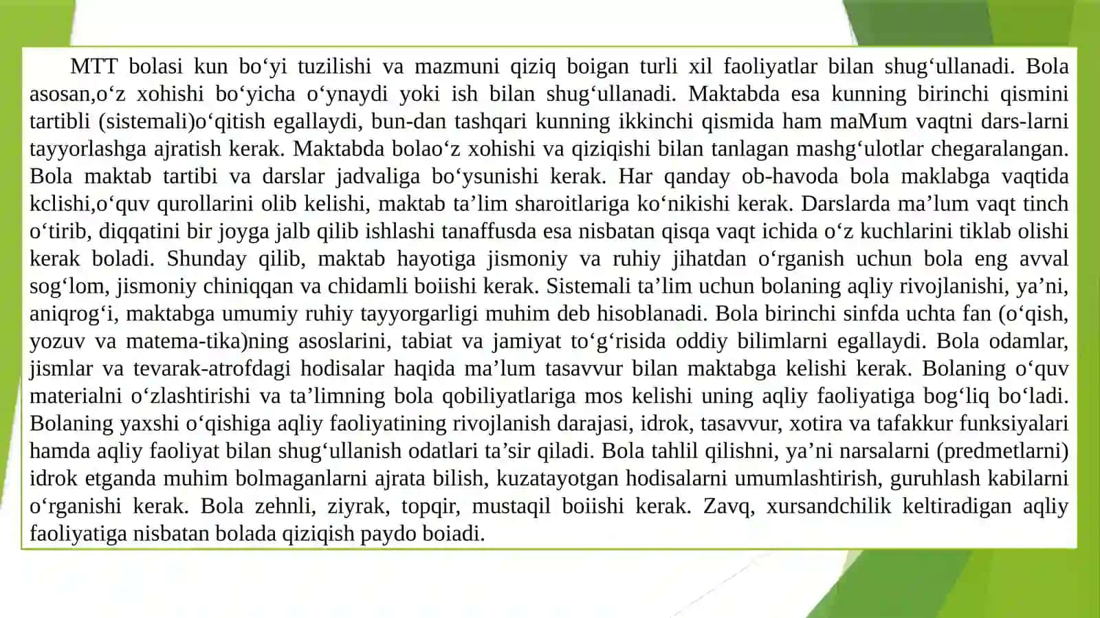 Maktabgacha yoshdagi bolalarni maktab ta'limiga tayyorlash 3