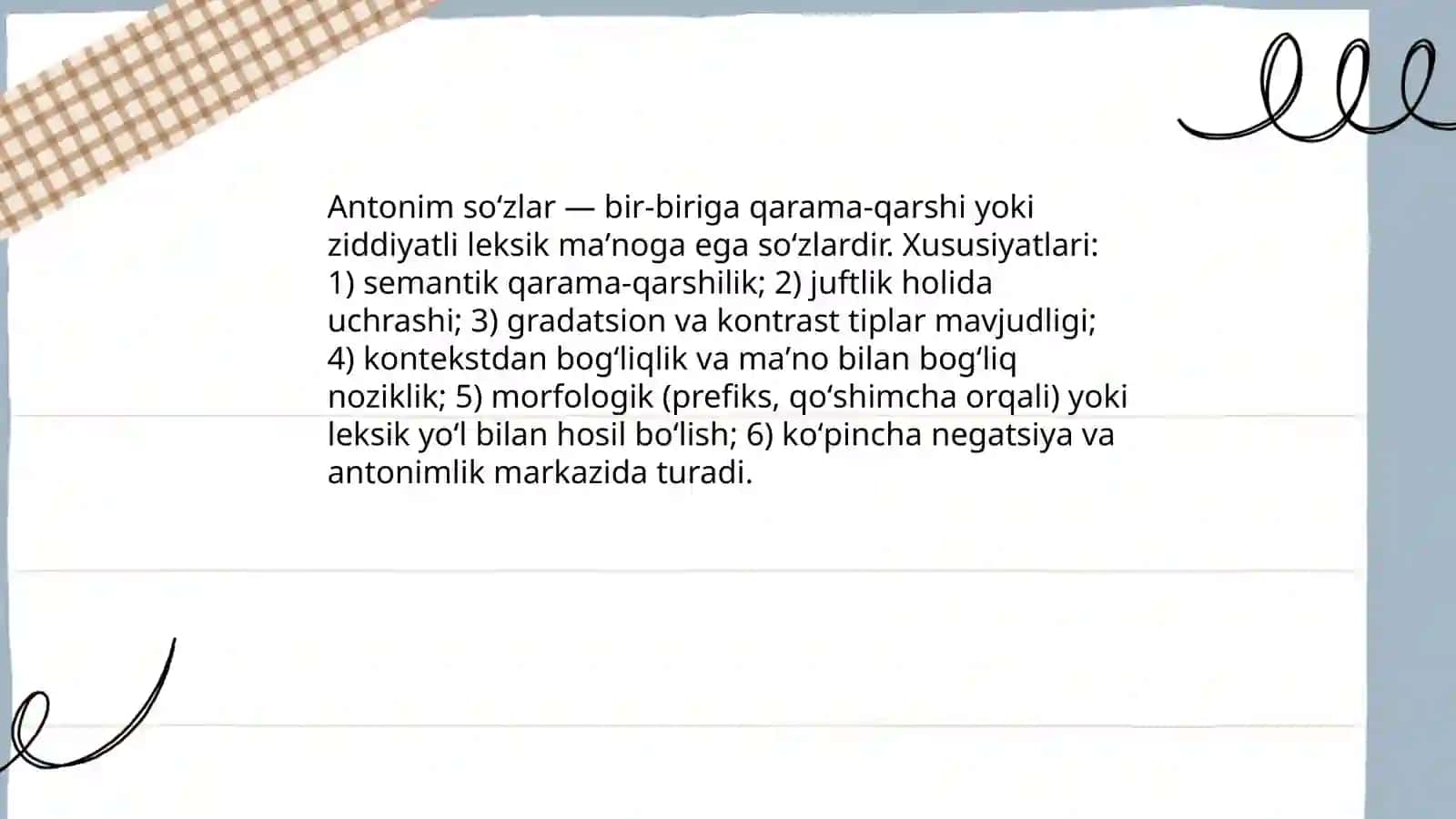 Antonim soʻzlar 3