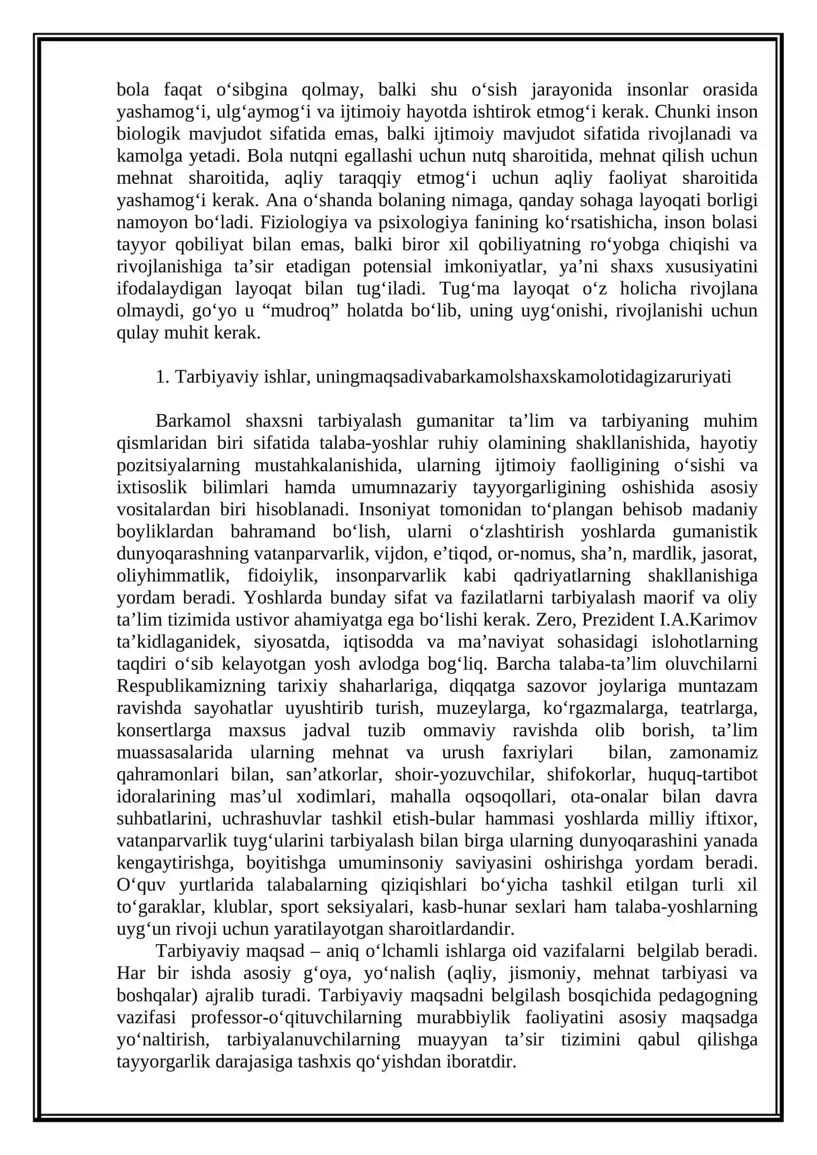 INSON KAMOLOTI VA SHAXSINING RIVOJLANISHIDA MUHITNING RO’LI 3