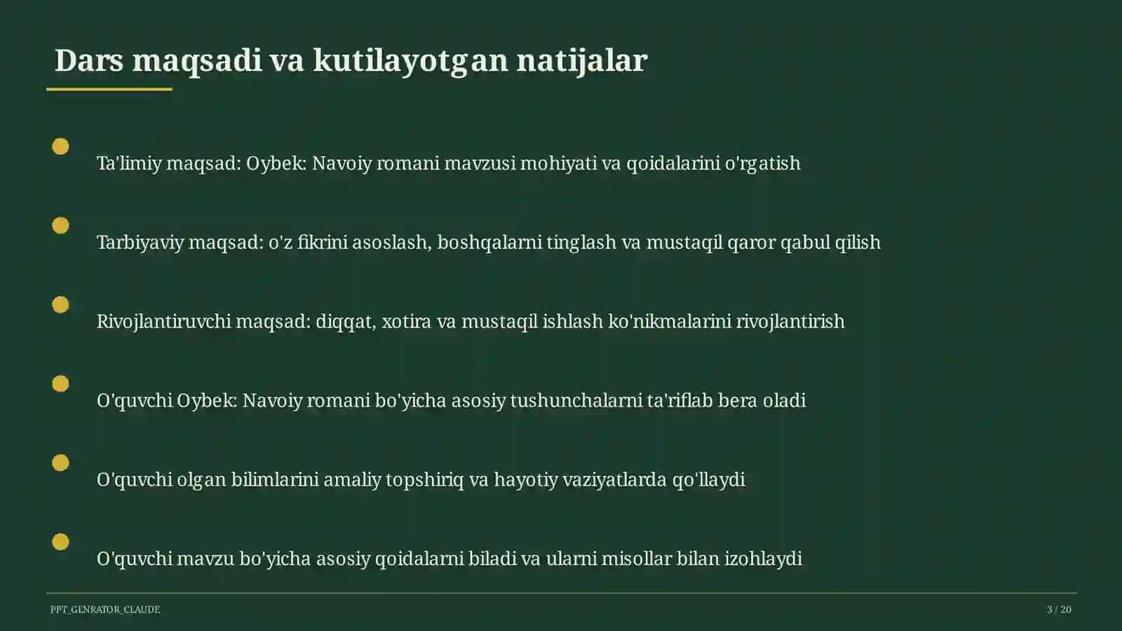 Oybek: Navoiy romani (10-sinf) 3