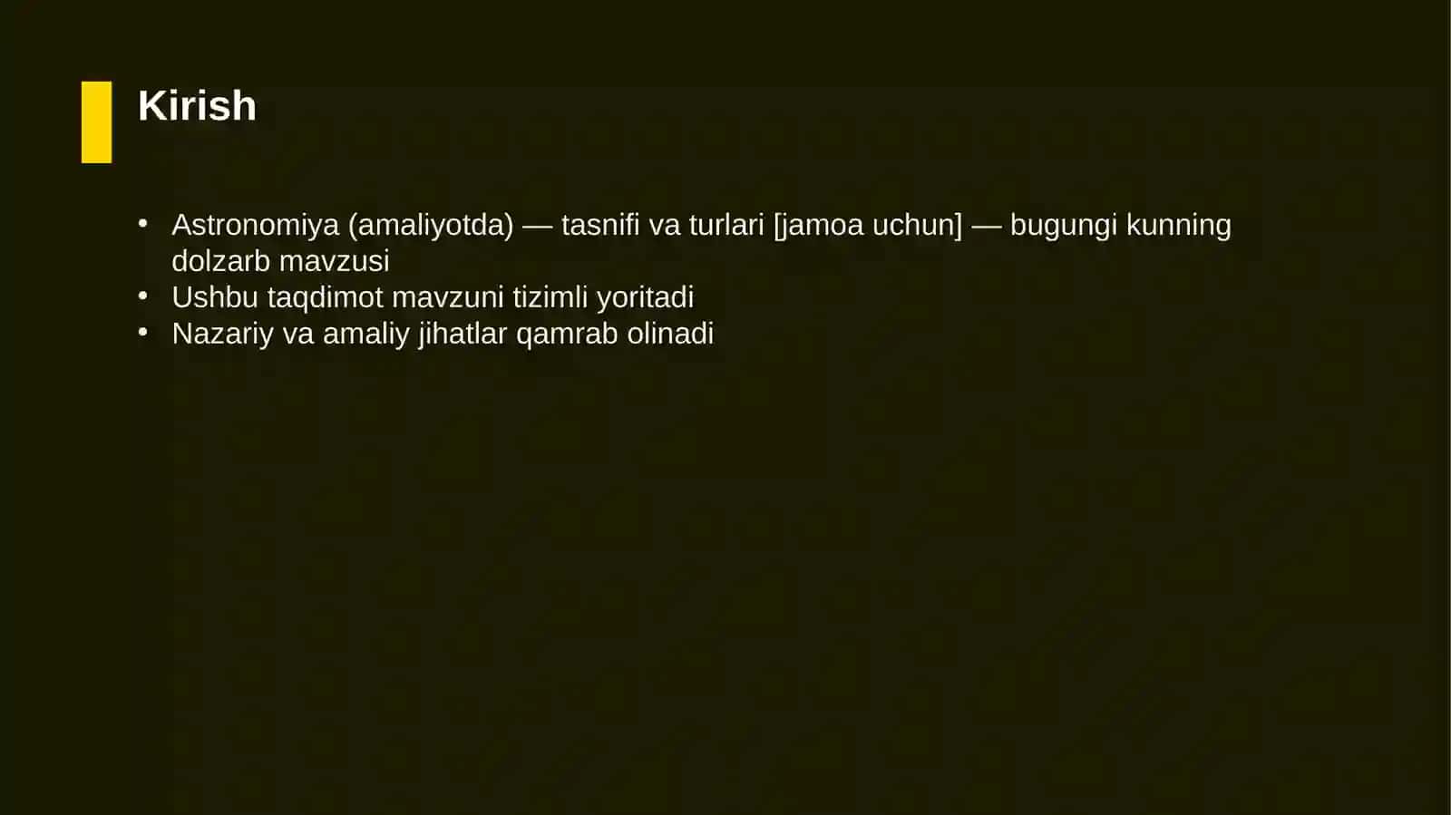Astronomiya (amaliyotda) — tasnifi va turlari [jamoa uchun] 3
