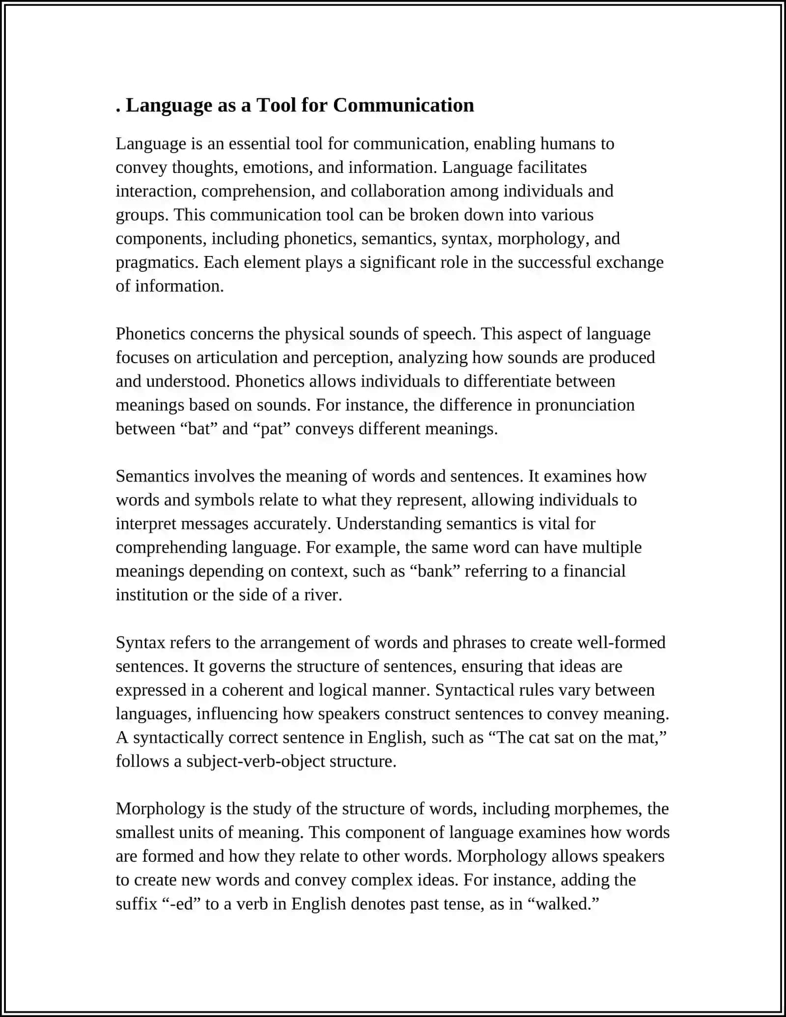 IMPORTANCE OF LANGUAGE 3