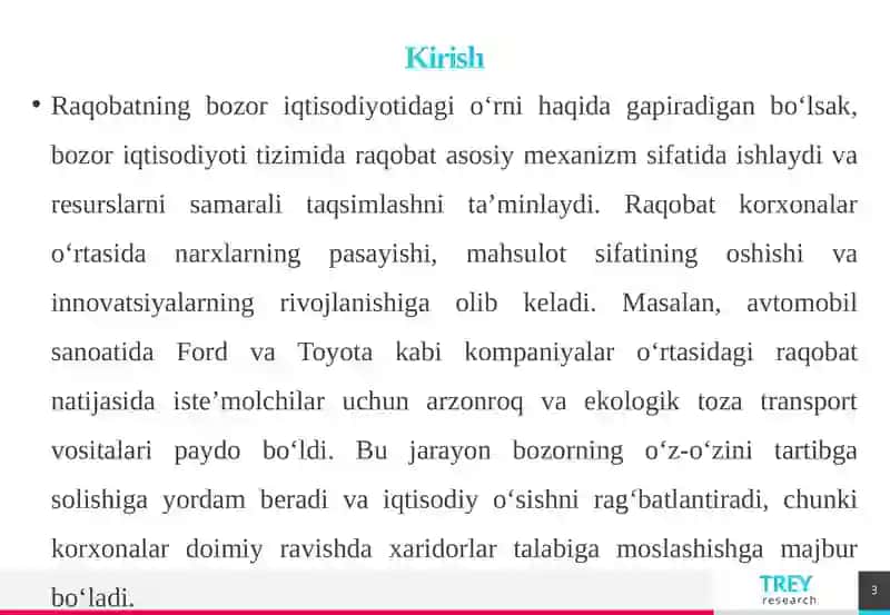 Biznes faoliyati, raqobat va monopoliyani huquqiy tartibga solish 3