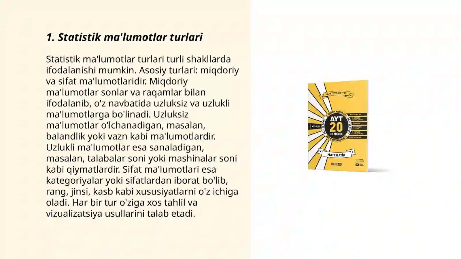 Matematik statistikaning elementlari 3