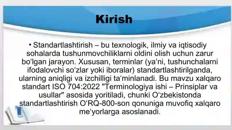 Standardlashtiriladigan terminlarga qoʻyiladigan me’yoriy talablar 3