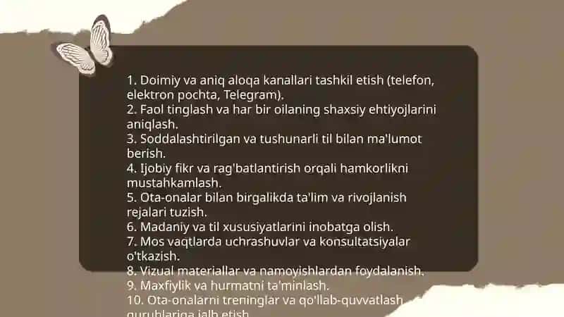 Yordamchi maktablarda ota- onalar bilan ishlash jarayoni 3