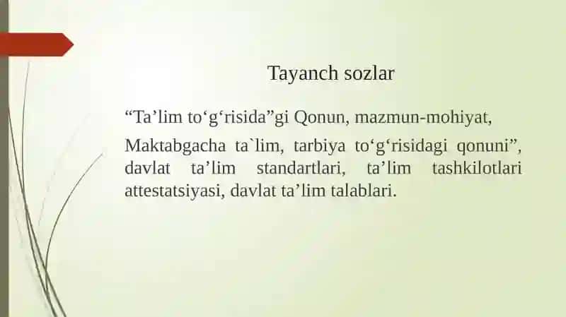 Maktabgacha ta'lim va tarbiyo to'g'risida qonuni 3