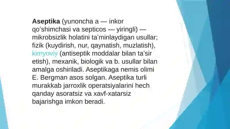 Aseptika qoidalari. Biologik mikroskopning  tuzilishi va unda ishlash qoidalarini o’rganish 3