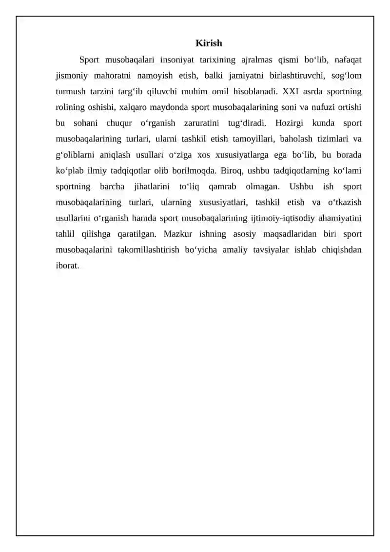 Sport musobaqalari turlari va tasnifi 3