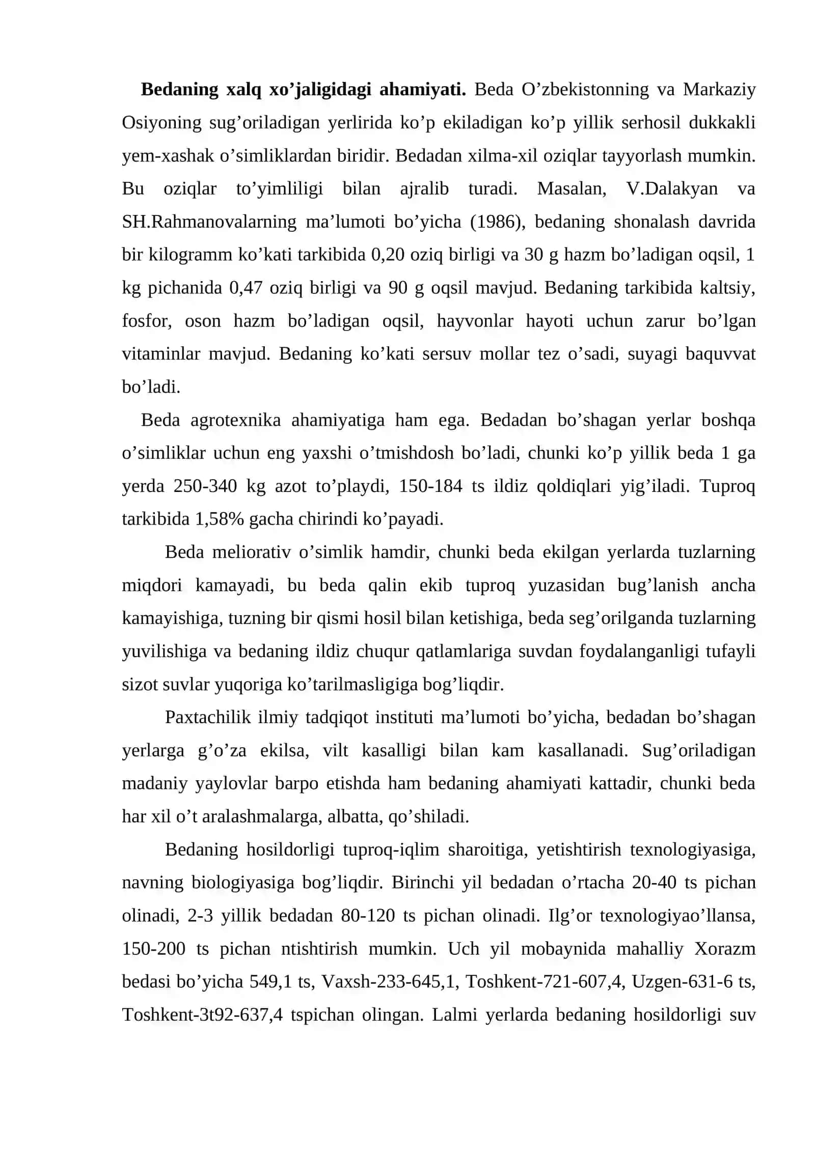 BEDA BIOLOGIYASI VA YETISHTIRISH TEXNOLOGIYASI 3