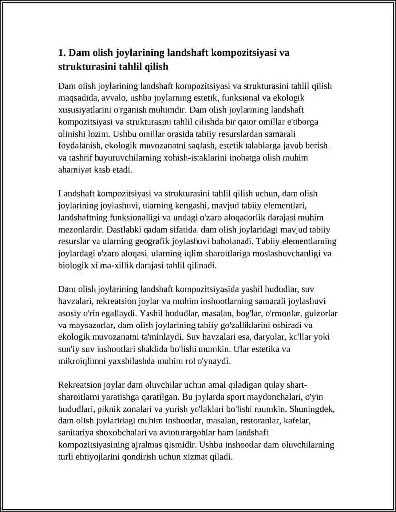 DAM OLISH JOYLARINING LANDSHAFT TAHLILI 3