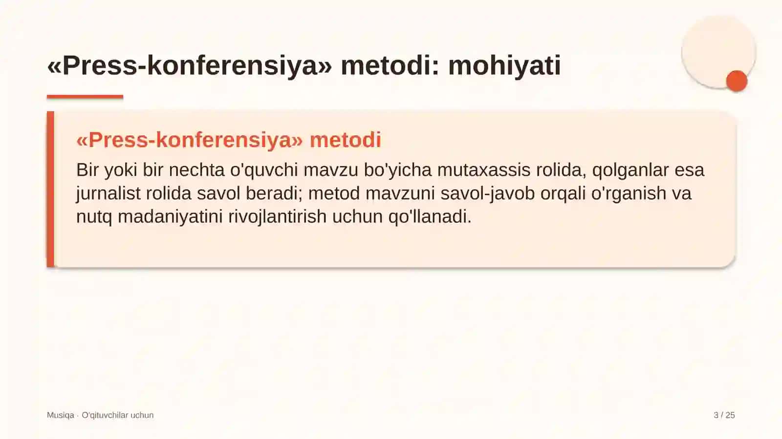 musiqa darslarida press konferensiya metodidan foydalanish 4477 3