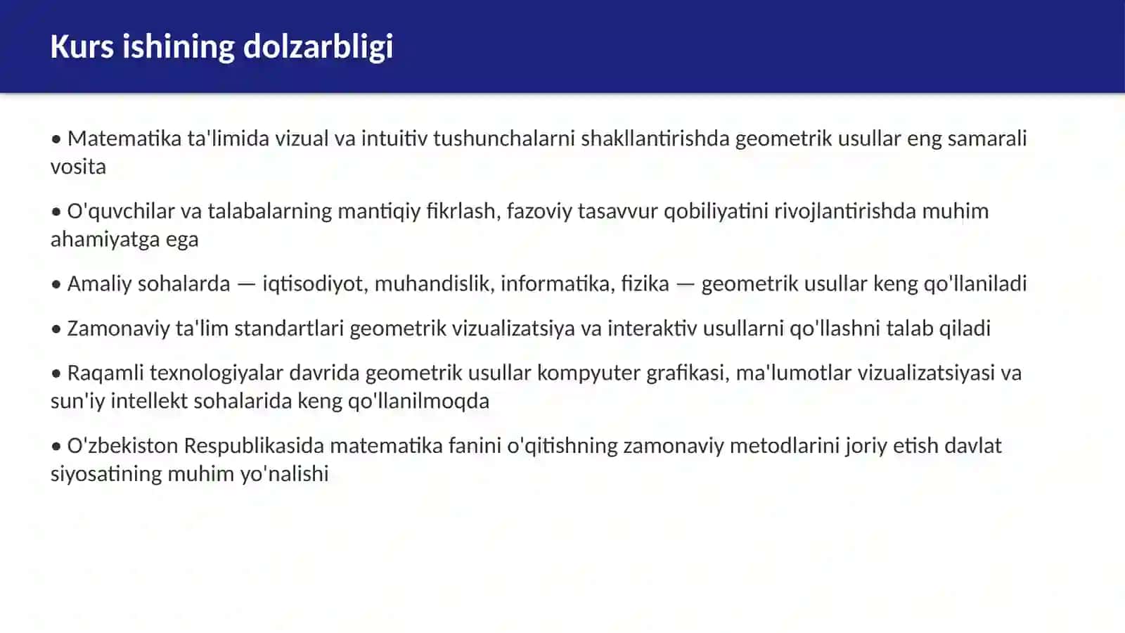 Tenglama va tengsizlik yechishning geometrik usullari 3