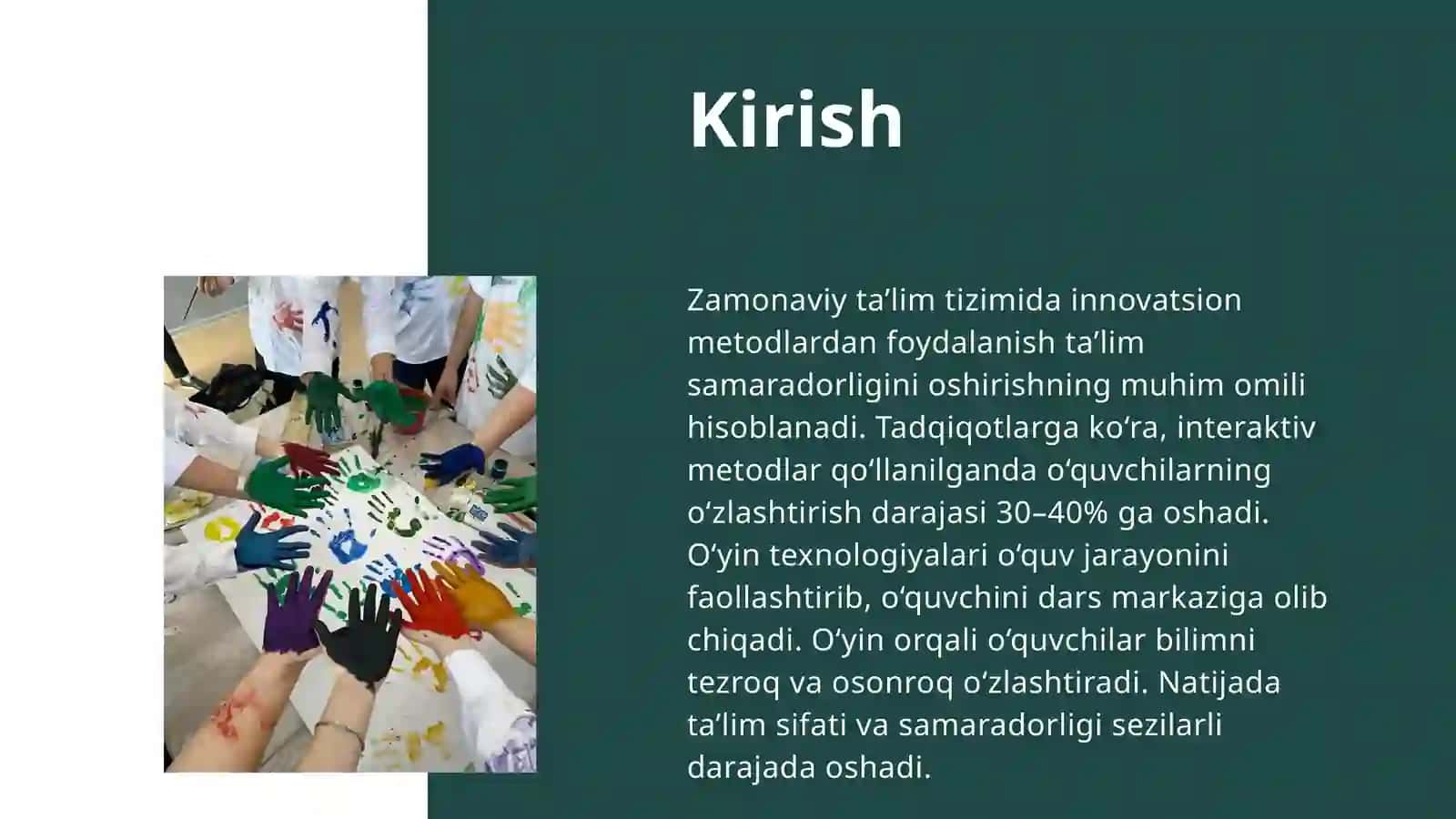 Talim jarayonida o'yin texnologiyalarini qo'llash pedagogik o'yinlar tipologiyasi. 3
