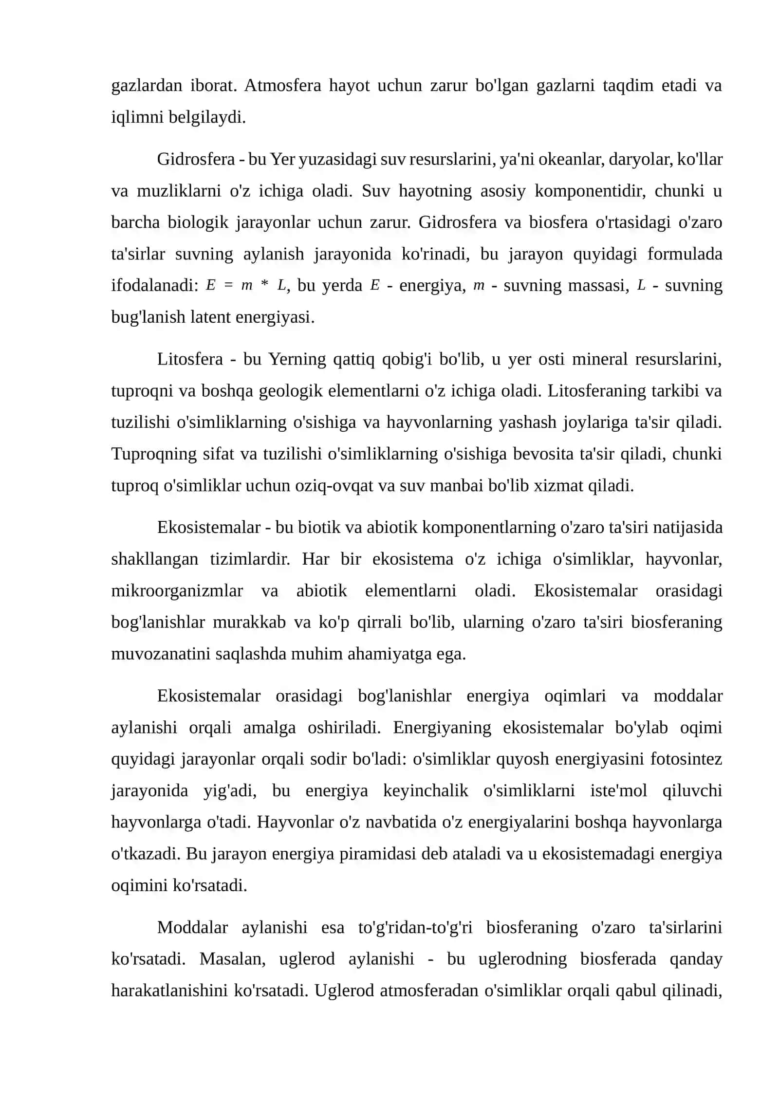 Biosfera, uning tuzilishi va funksiyalari 3