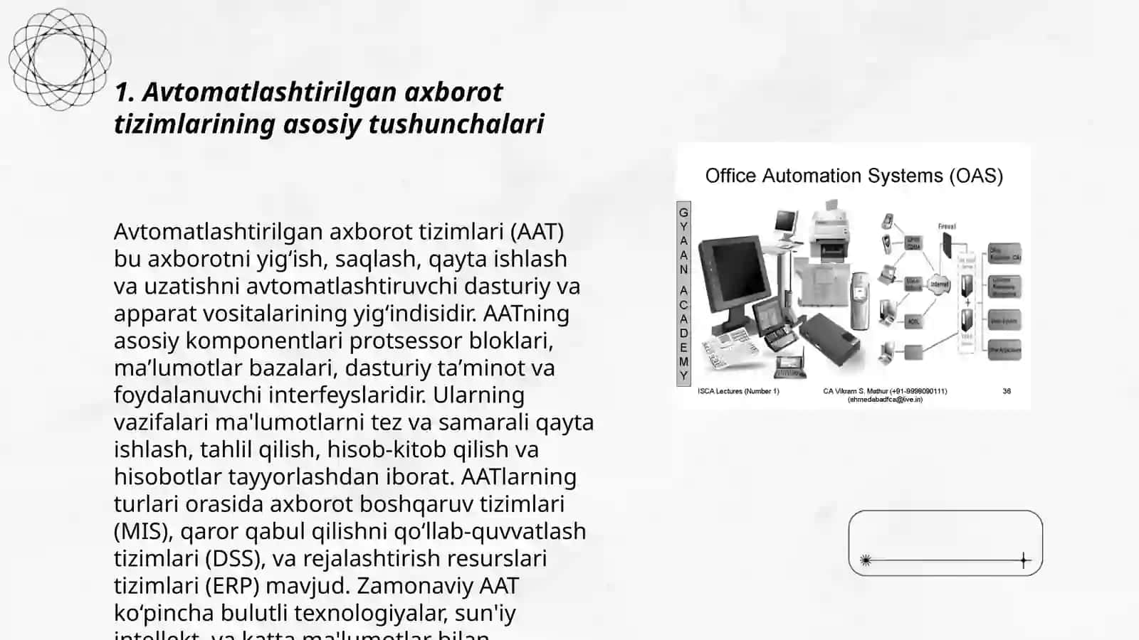 Avtomatlashtirilgan axborot tizimlari va maʼlumotlar bazasi 3