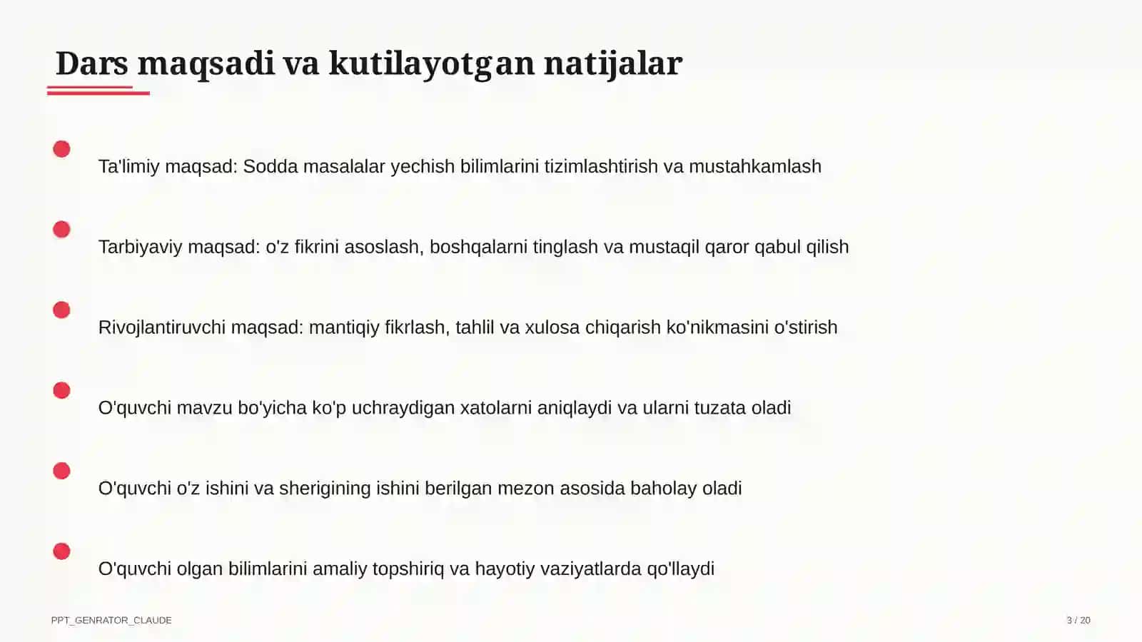 Sodda masalalar yechish (1-sinf) 3