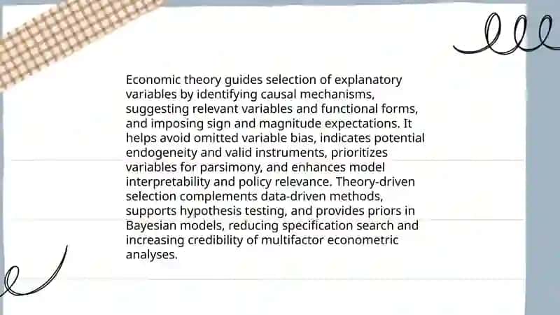 The problem of choosing factors in multifactor econometric analysis 3