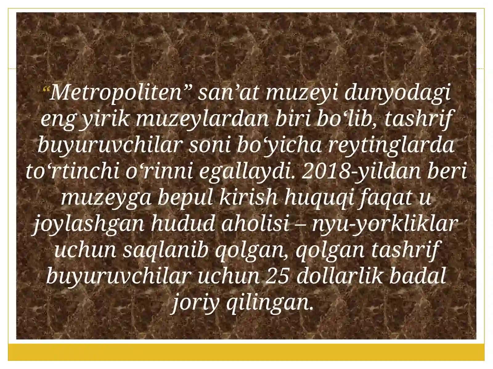 Metropoliten San'at Muzeyi 3