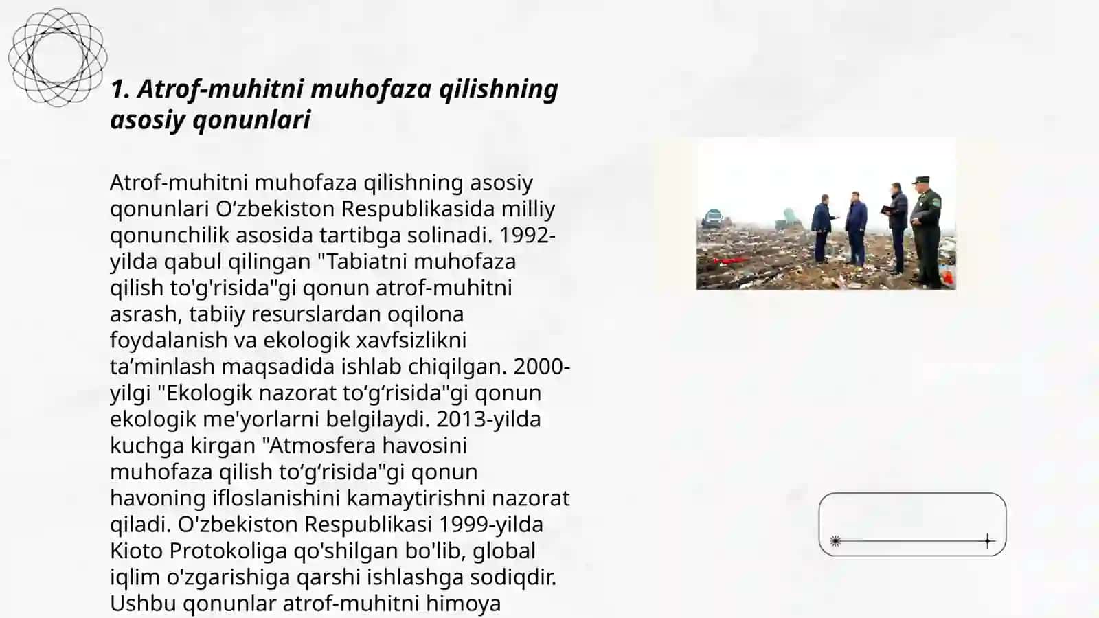 Ekologiya va tabiatni muxofaza qilish:qonun va tamoyillar 3