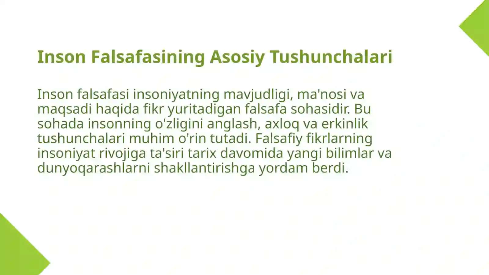 Inson Falsafasi 3