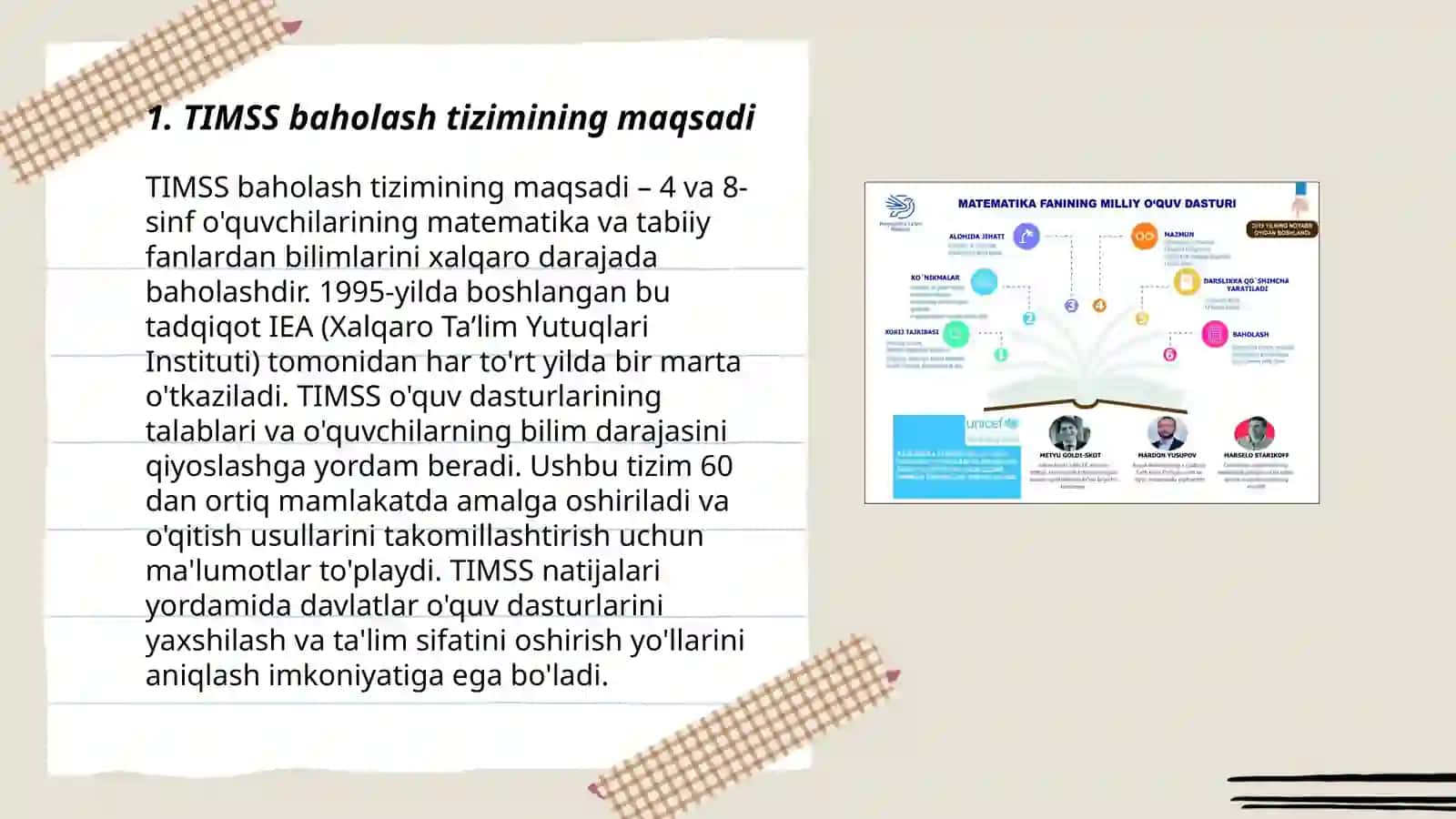 TIMSS baholash tizimi 3