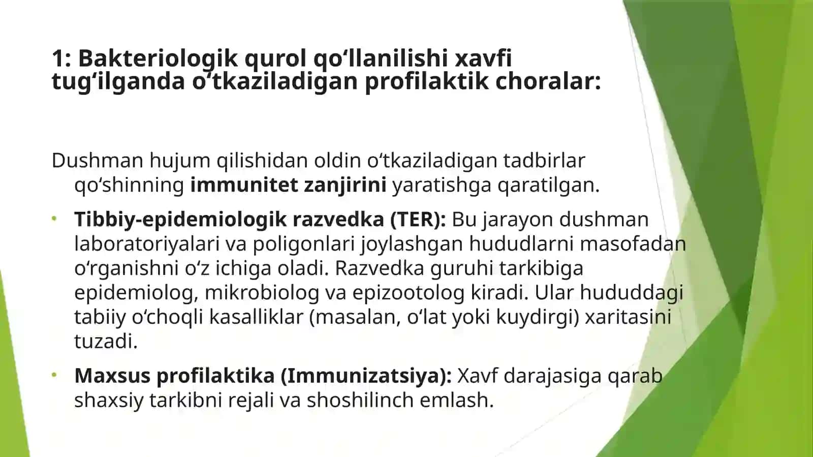 Dushman tomonidan Bakteriologik Qurol Qo‘llanilishi Xavfi 3