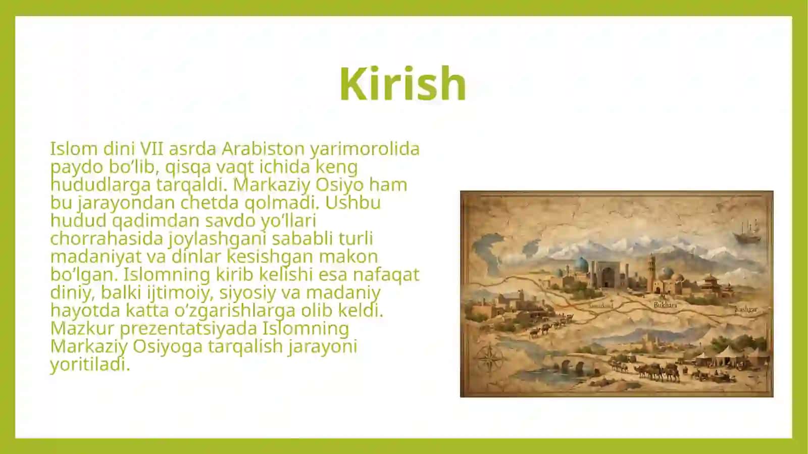 Islom dinining Markaziy Osiyoga tarqalishi 3