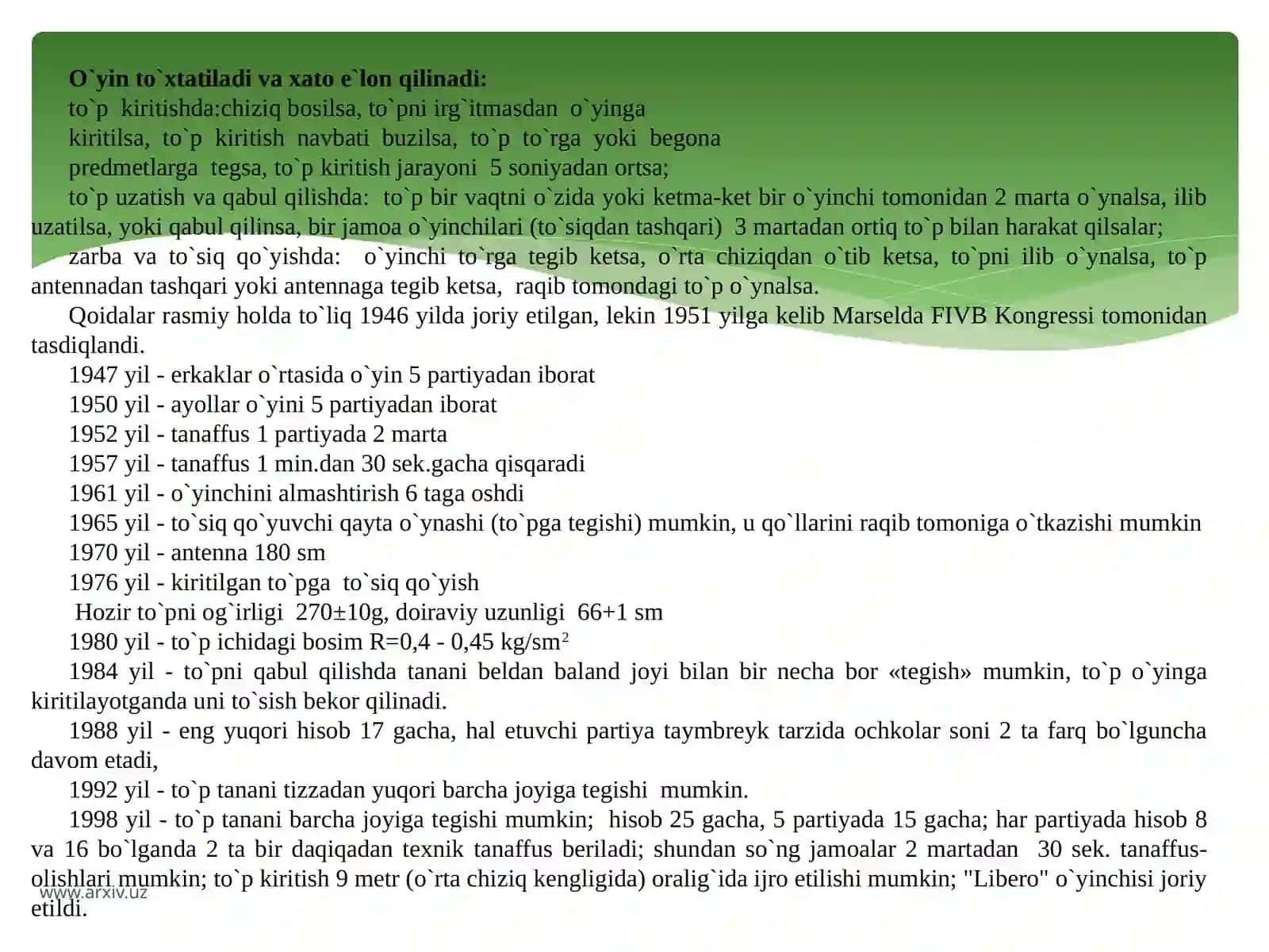 Voleybolo’yini qoidalari 3