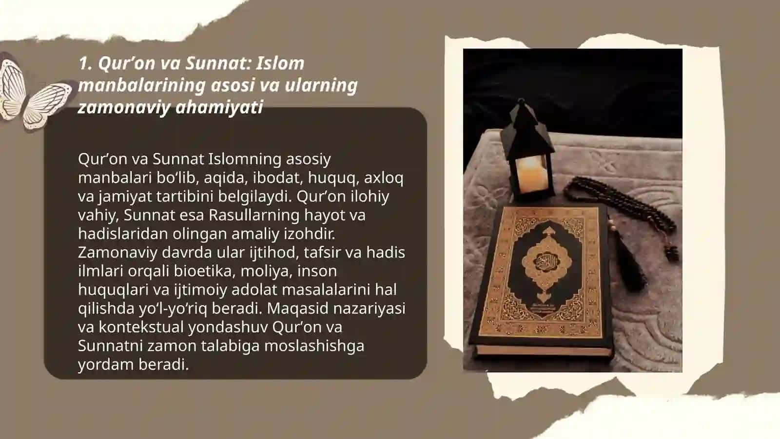 Qurʼon va Sunnat: Islom manbalarining asosi va ularning zamonaviy ahamiyati 3