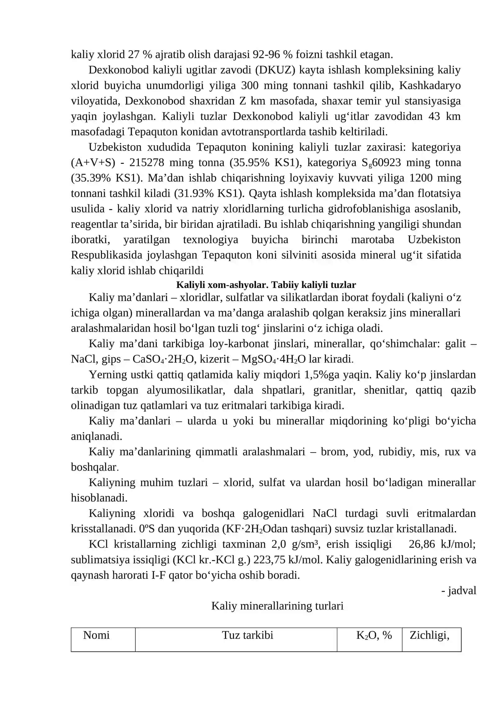Kaliy rudalarini boyitish texnologiyasi 3