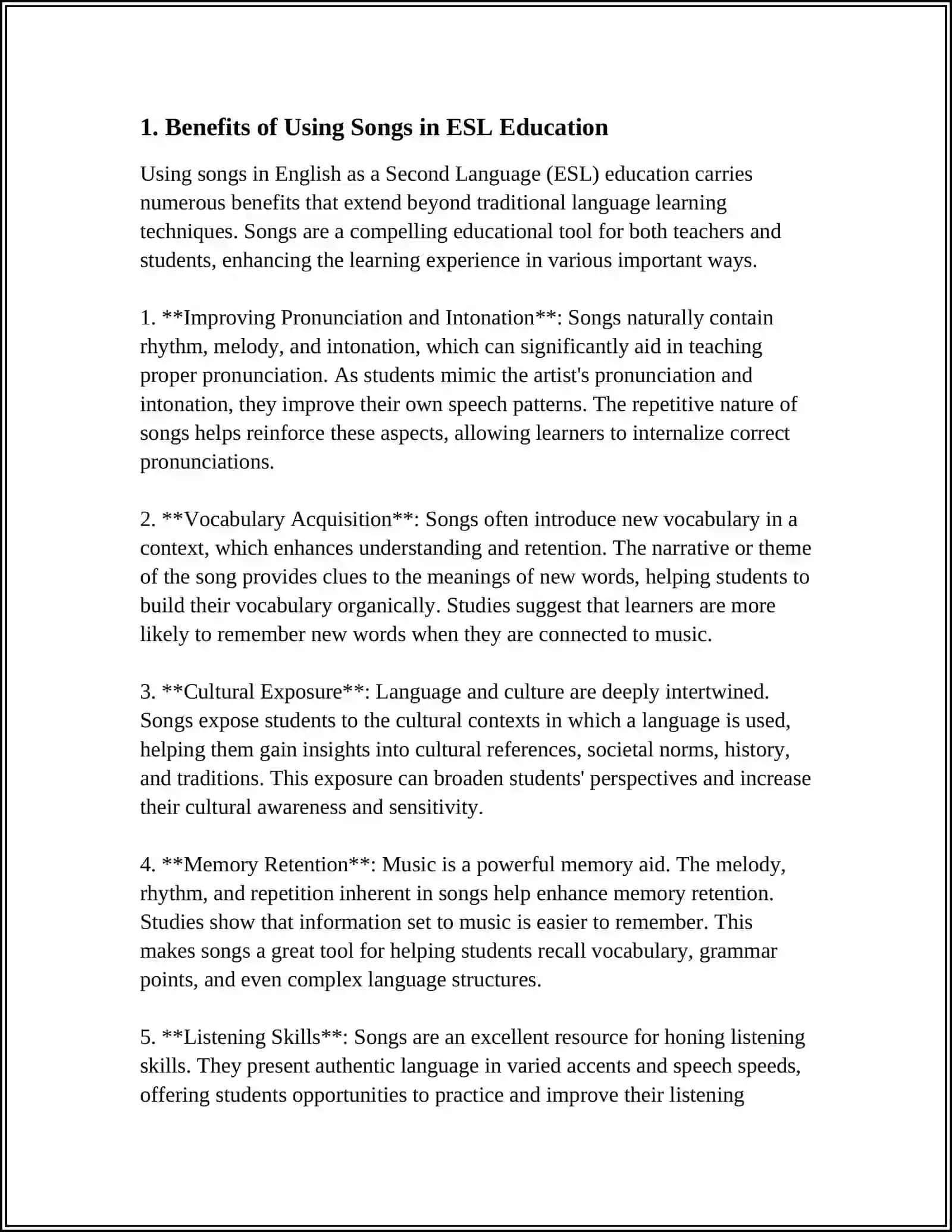 USING SONGS IN TEACHING ESL CLASSES 3