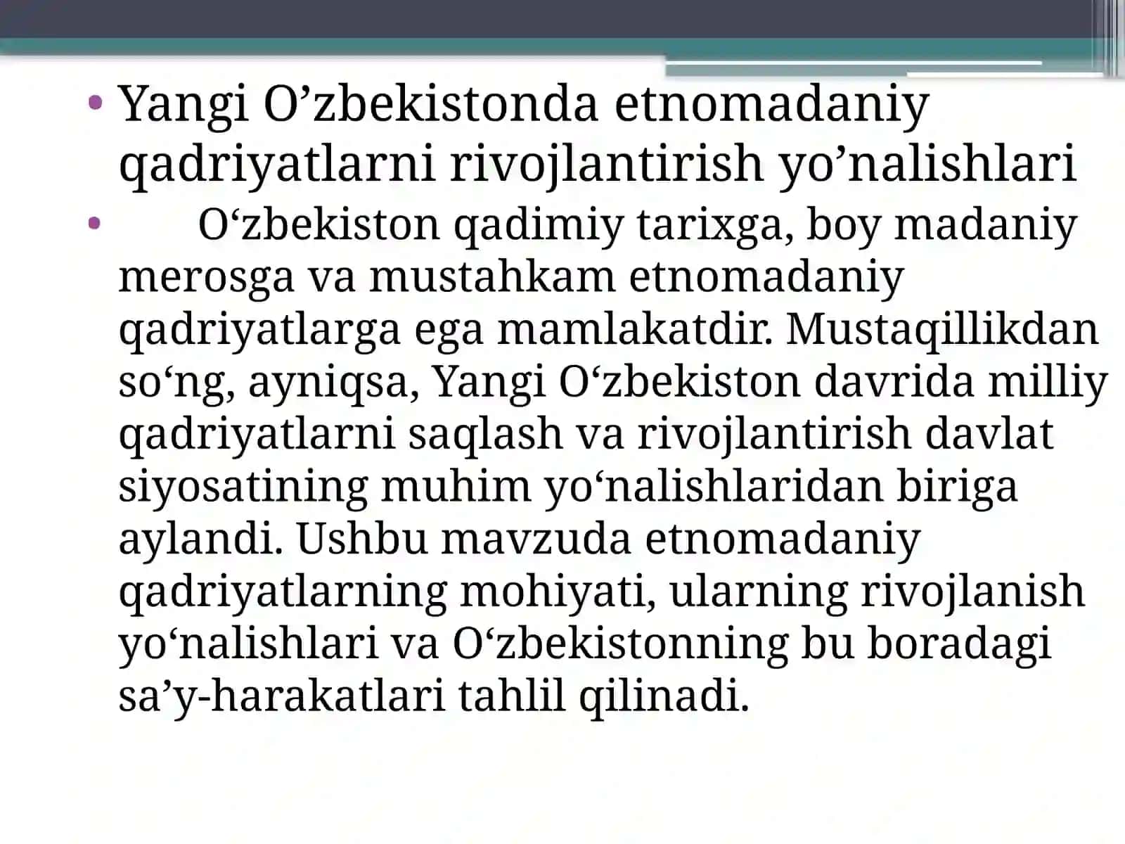 Yangi O’zbekistonda etnomadaniy qadriyatlar rivoji 3