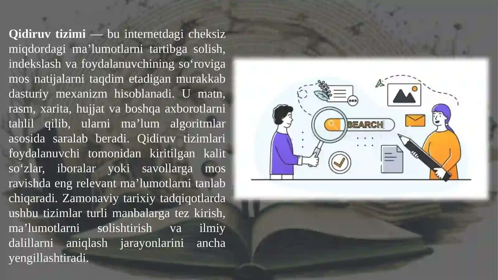 TARIXIY TADQIQOTDA QIDIRUV TIZIMLARIDAN FOYDALANISH 3