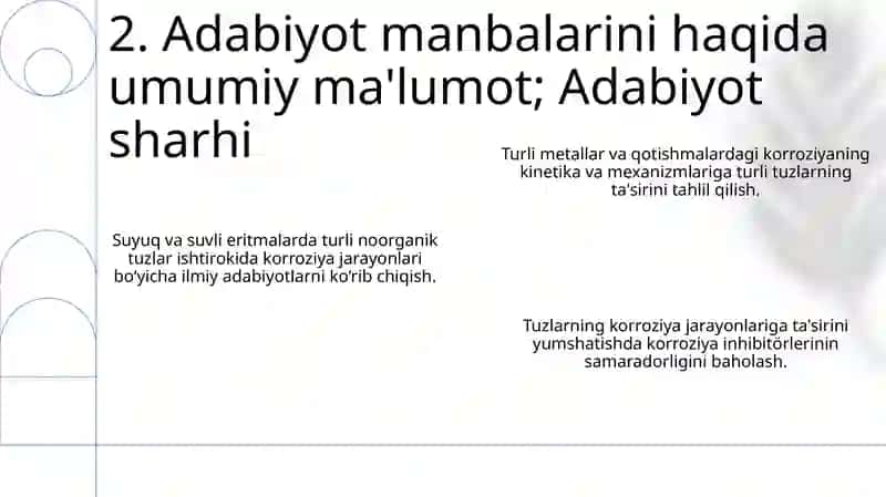 Organik erituvchilar va suvli eritmalardagi korroziya jarayonlari 3