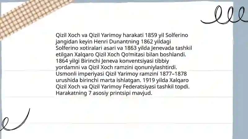 Qizil Xoch va Qizil Yarimoy jamiyati tarixi 3