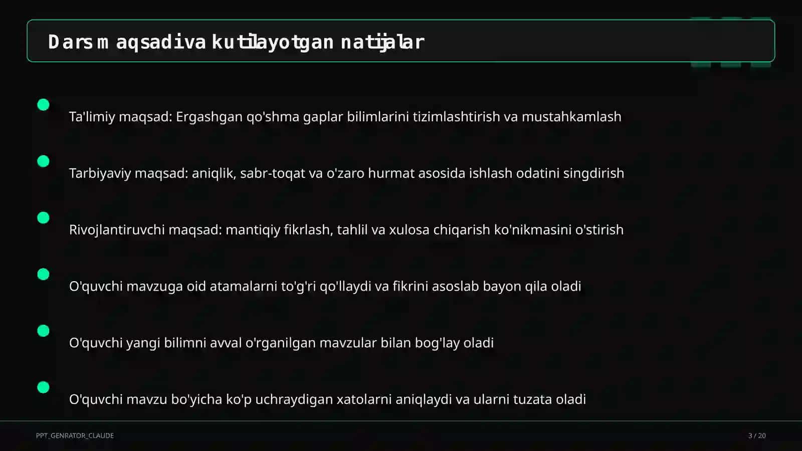 Ergashgan qo'shma gaplar (9-sinf) 3