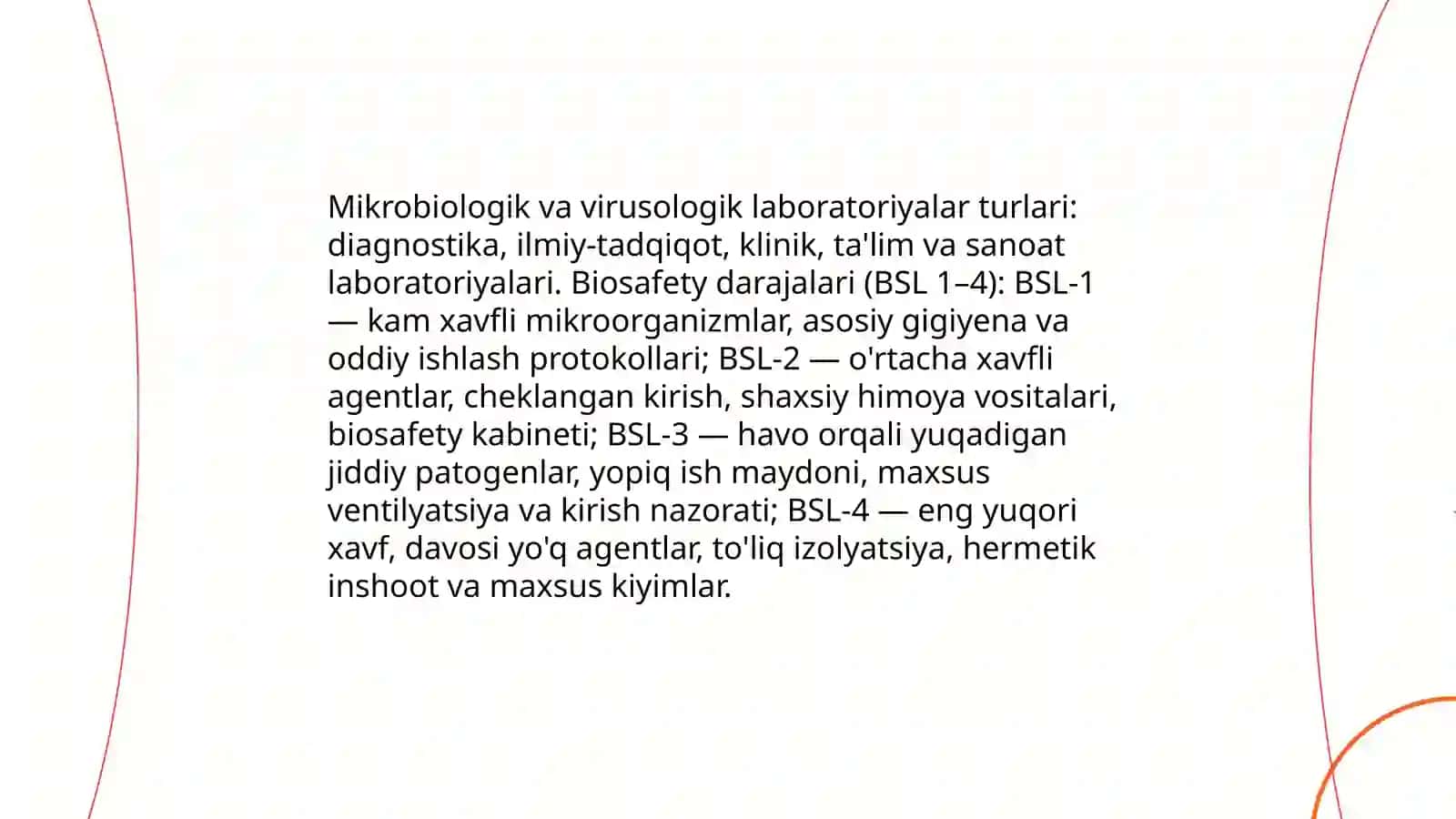 Mikrobiologik, virusologik labaratoriyalar va ularning jihozlanishi 3
