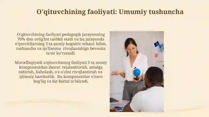 O'qituvchining faoliyati 3
