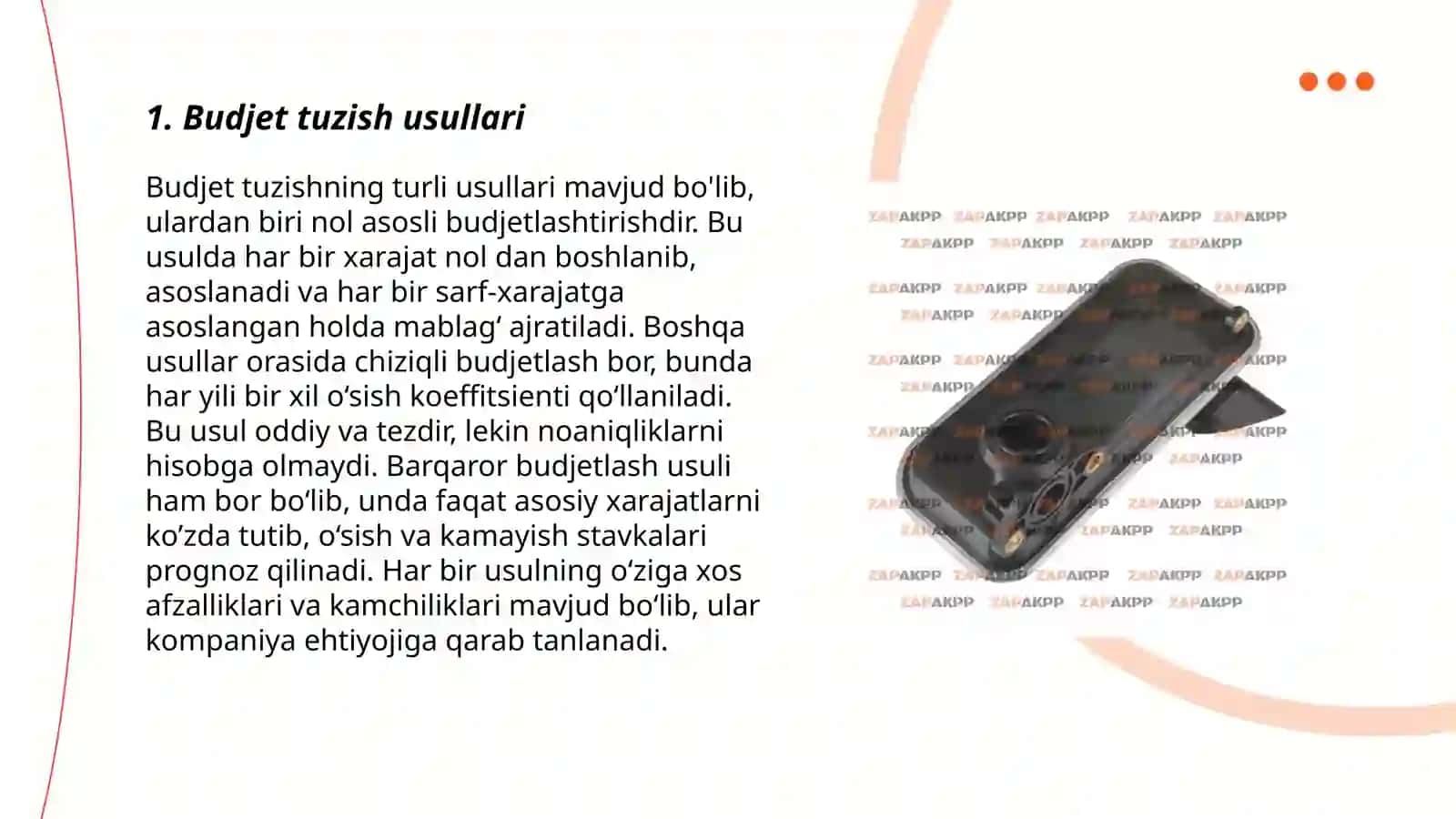 Budjet tuzish usullari 3