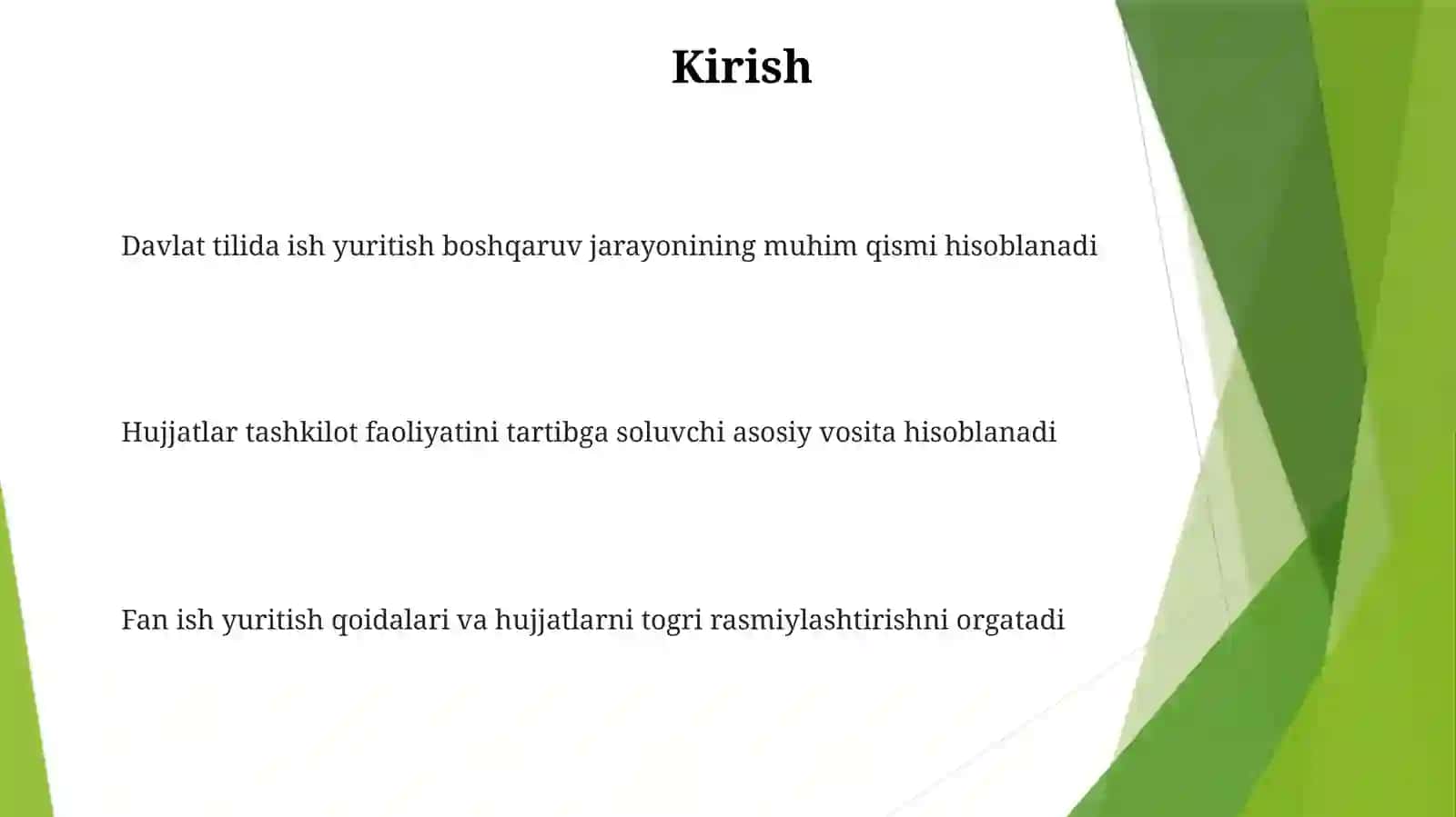 Davlat tilida ish yuritish fanining mazmuni 3