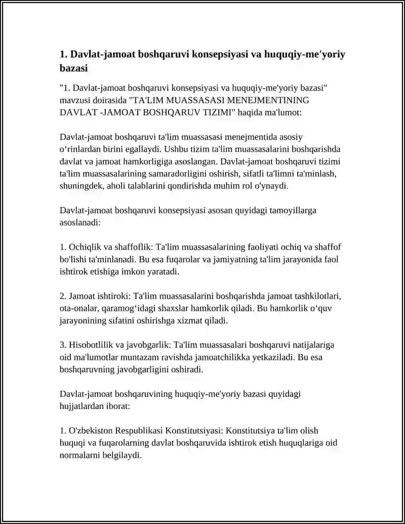 TA'LIM MUASSASASI MENEJMENTINING DAVLAT -JAMOAT BOSHQARUV TIZIMI 3