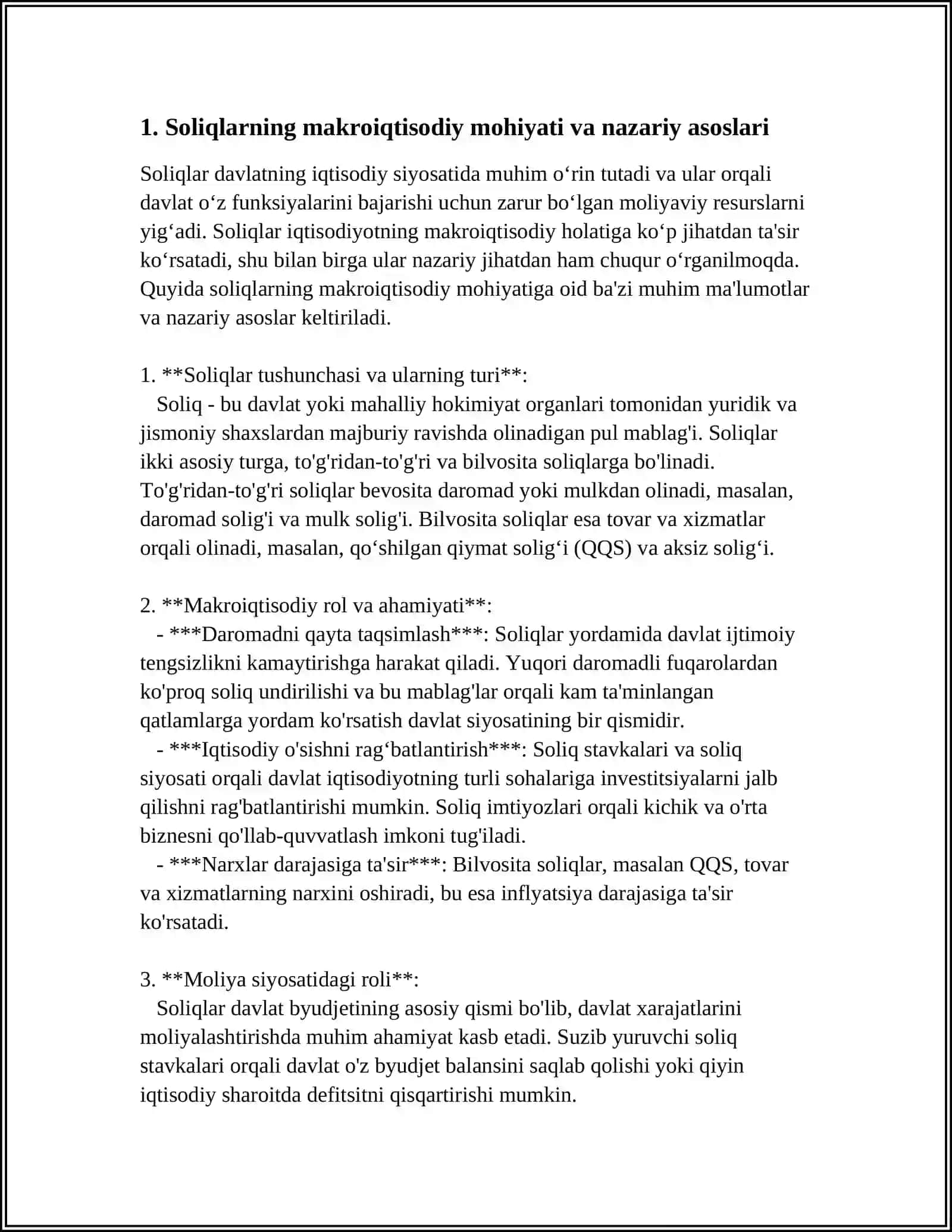 Soliqlarning makroiqtisodiy moxiyati va roli 3