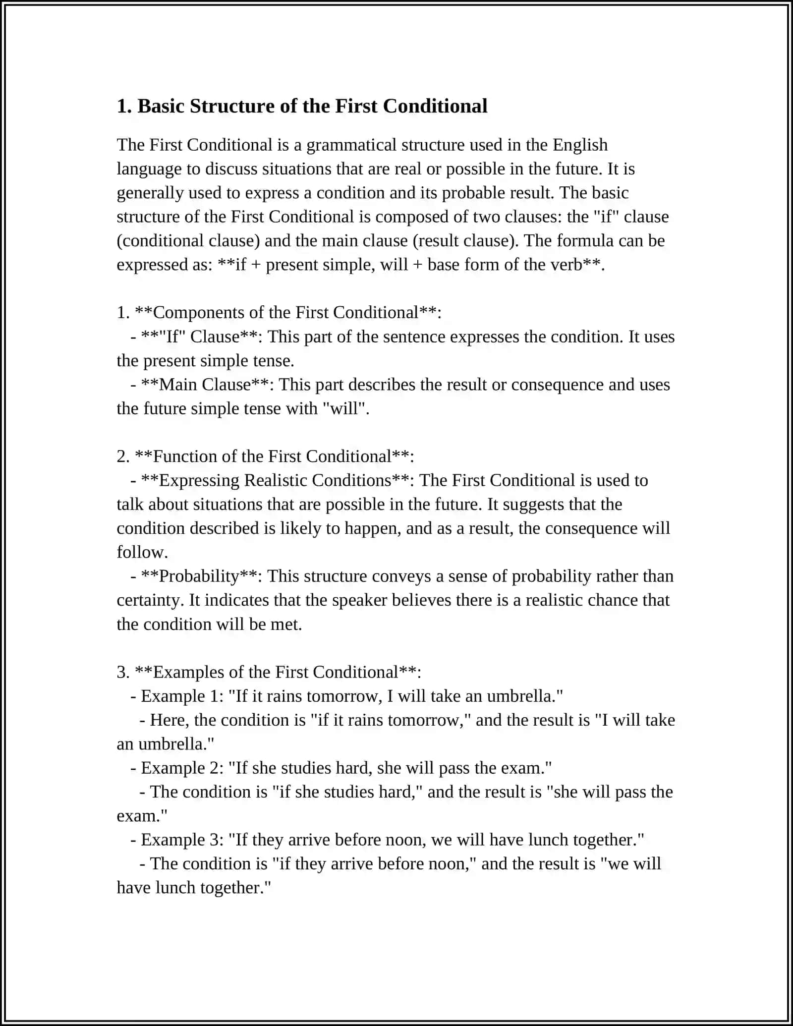 FIRST AND SECOND CONDITIONALS 3