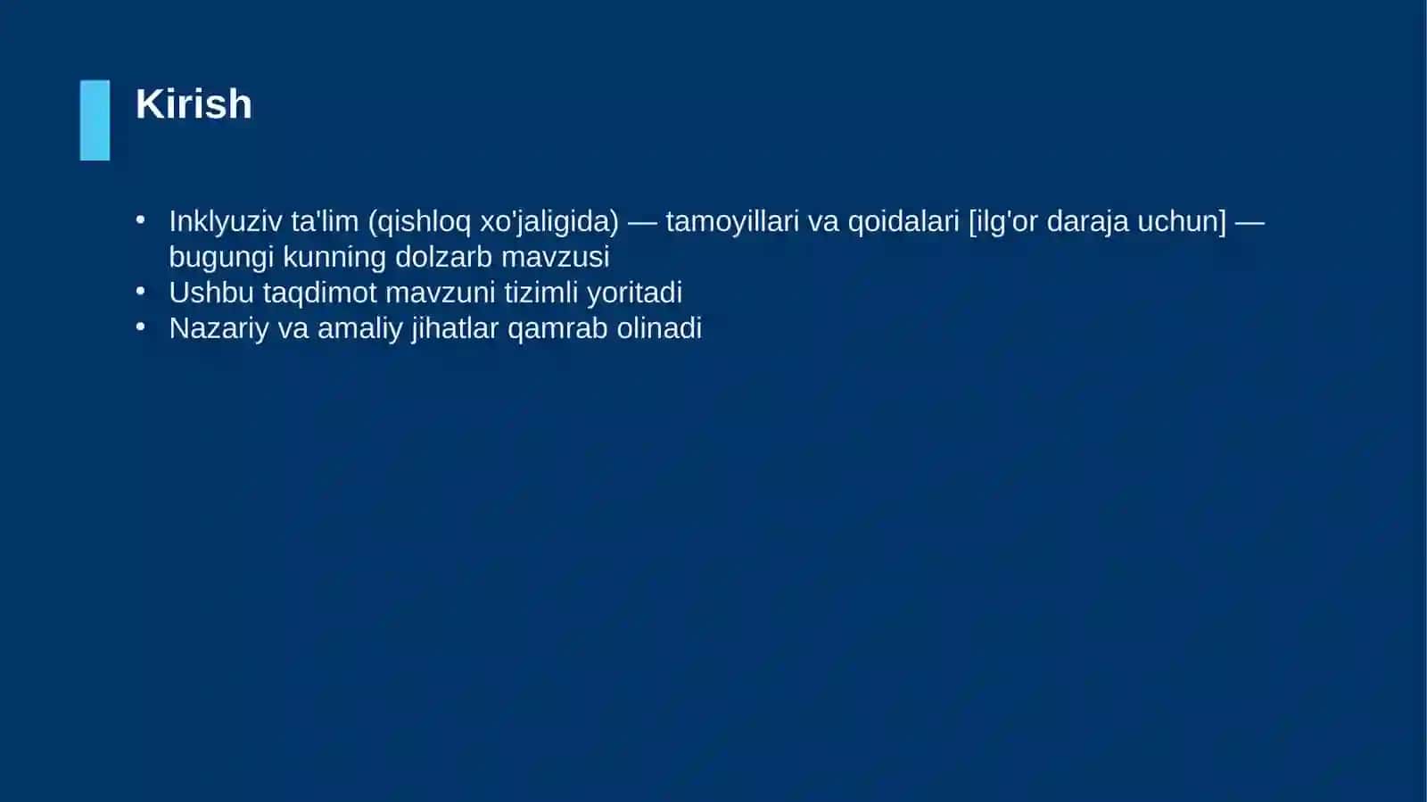 Inklyuziv ta'lim (qishloq xo'jaligida) — tamoyillari va qoidalari [ilg'or daraja uchun] 3