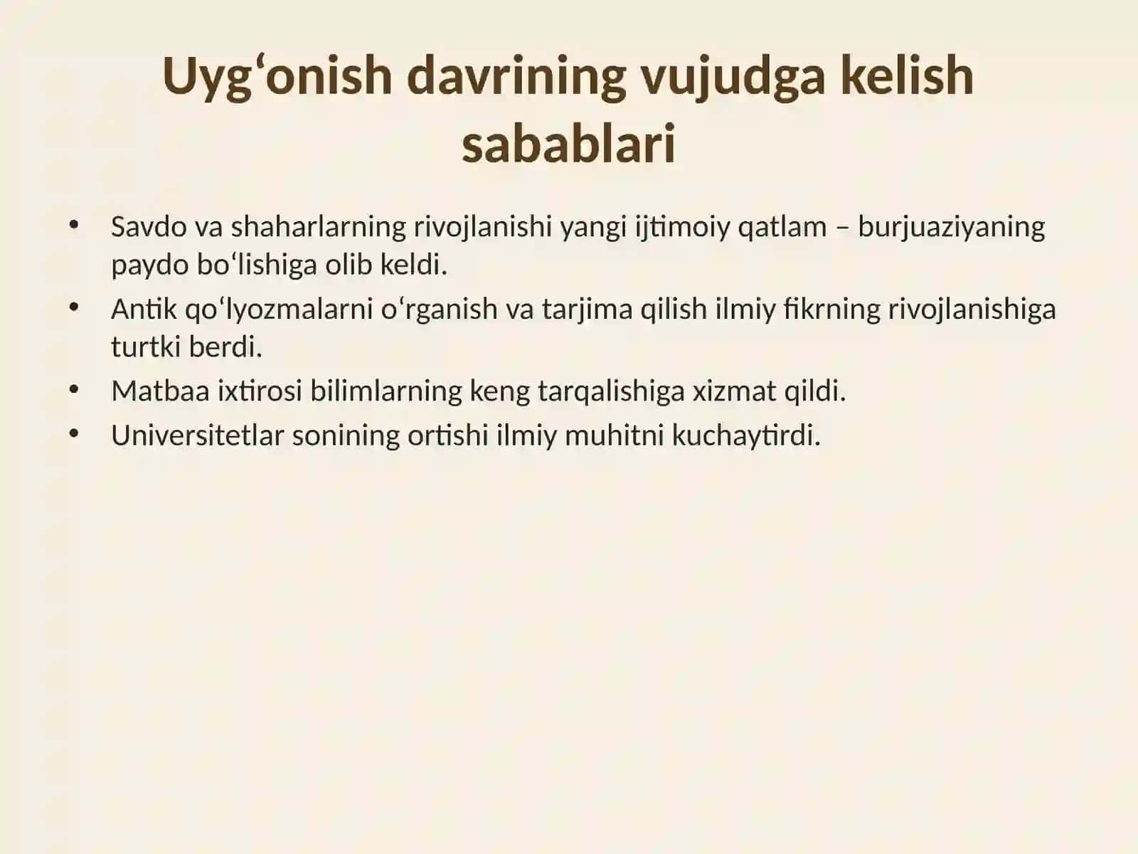 G‘arbiy Yevropada Uyg‘onish davri 3