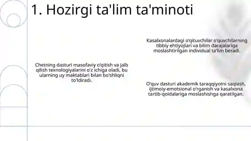 O'quv-Talim imkoniyatlari Chet ellardagi shifoxonalarda 3