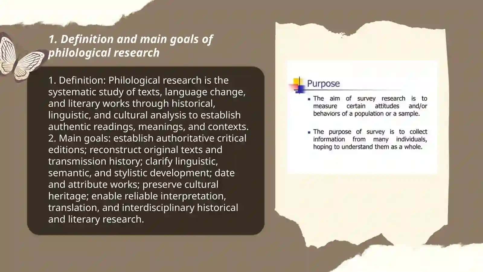 Goals and tasks of philological research; subject matter and object. Baxodirova Muxlisa 3
