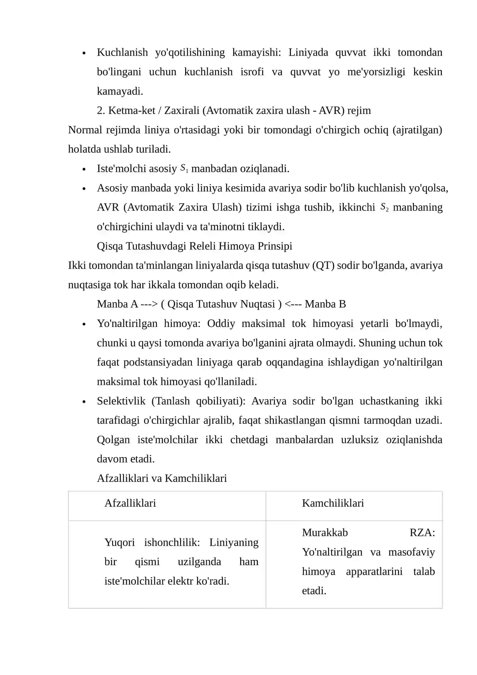 Ikki tomondan ta’minlanadigan elektr liniyalarida tokli kesim himoyasi 3